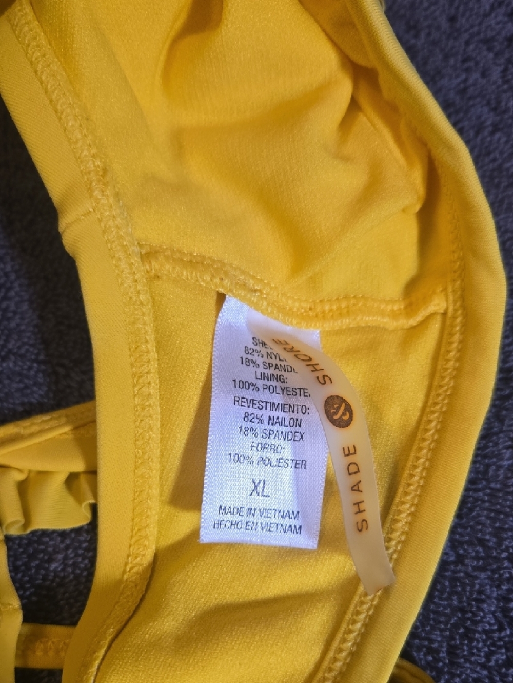 Bright Yellow Ruffle Triangle Bikini - Picture 3 of 6